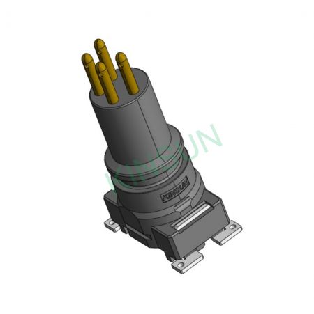Porte-contact SMD en deux parties, mâle et femelle, codé A, à 3, 4, 6, 8 broches - Porte-contact mâle SMD à 4 broches M8 codé A en deux parties